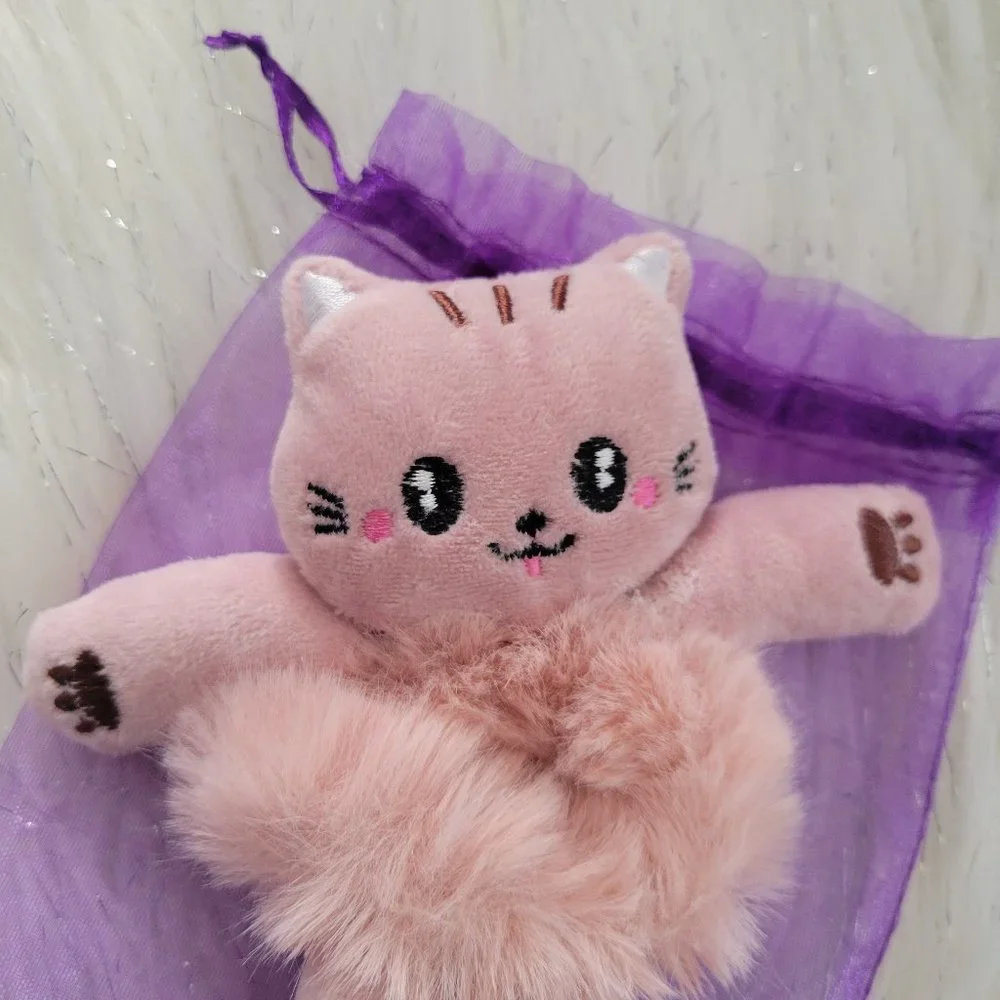 Set of 2 Plush Cat Scrunchies